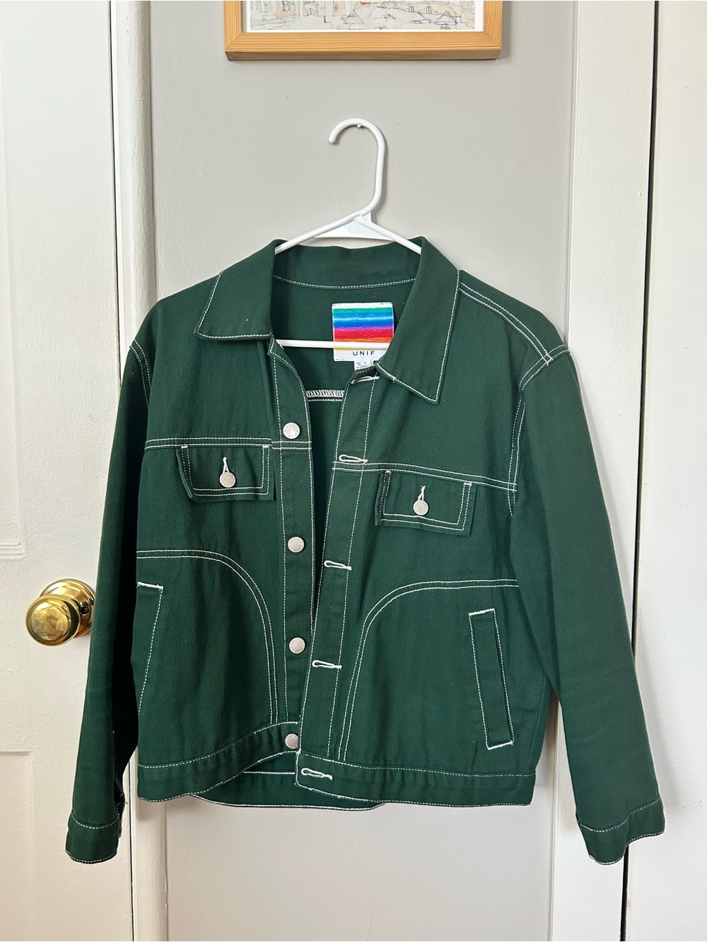 UNIF Woody cropped denim twill jacket
